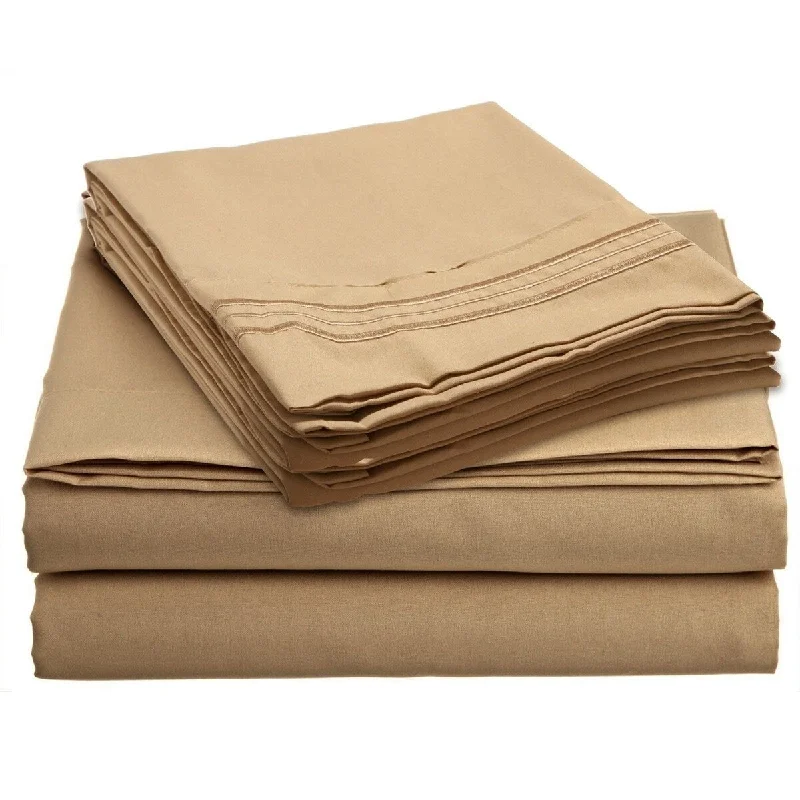 Polyester - Cotton Blend Sheets for Durability and Comfort4 Piece 1600 Count Super Soft Sheet Set Full Gold Polyester - Cotton Blend Sheets for Durability and Comfort4 Piece 1600 Count Super Soft Sheet Set Full Gold