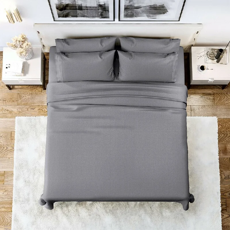 Hypoallergenic Silk Sheets for Sensitive Sleepers6 Piece Sheet Set 1800 Series Egyptian Deep Pocket Twin Gray Hypoallergenic Silk Sheets for Sensitive Sleepers6 Piece Sheet Set 1800 Series Egyptian Deep Pocket Twin Gray