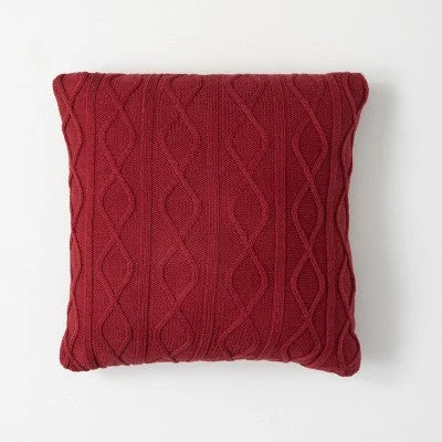 Pregnancy Pillows for Expectant MothersSullivans Winterberry Cable Knit Decorative Pillow Red 17.5"H Pregnancy Pillows for Expectant MothersSullivans Winterberry Cable Knit Decorative Pillow Red 17.5"H