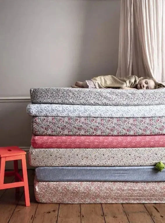 Thermal - Regulating Bamboo Sheets for All - Season ComfortFitted Sheet Made With Liberty Fabric BETSY GREY Thermal - Regulating Bamboo Sheets for All - Season ComfortFitted Sheet Made With Liberty Fabric BETSY GREY