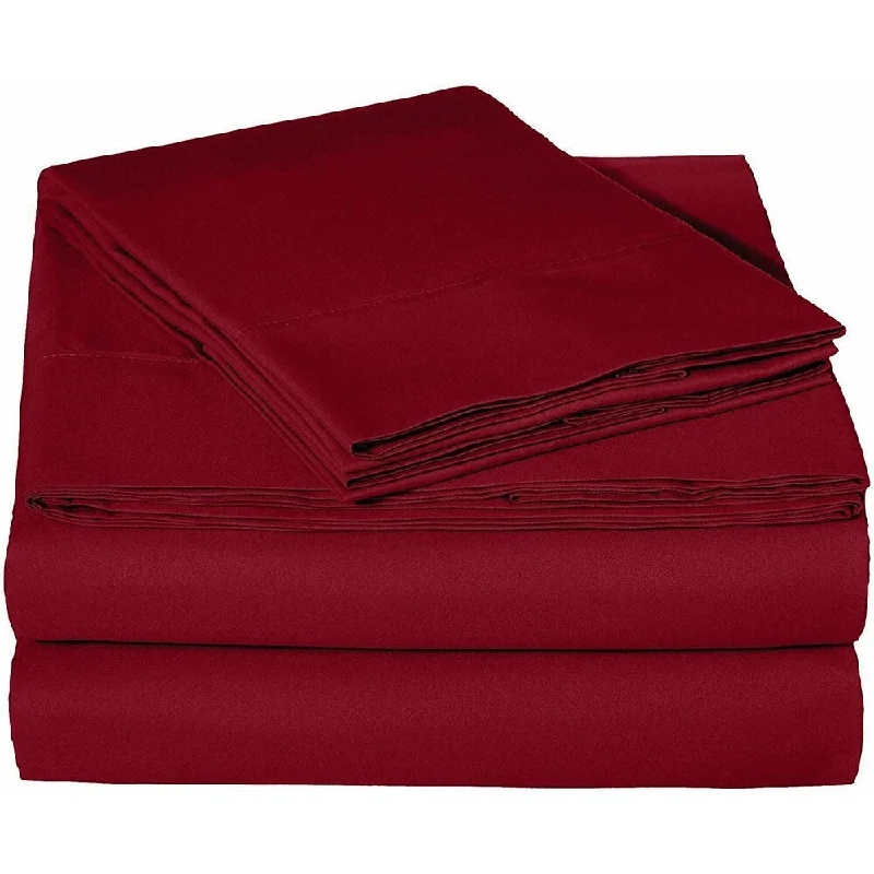 Quilted Cotton Sheets for a Warm and Inviting Bed400 Thread Count Linens 4-Piece Set 100% Cotton Queen Bed Sheet Burgundy Quilted Cotton Sheets for a Warm and Inviting Bed400 Thread Count Linens 4-Piece Set 100% Cotton Queen Bed Sheet Burgundy
