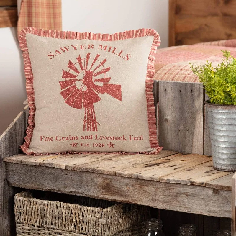 Silk Pillows for Smooth Skin and HairSawyer Mill Red Windmill Pillow