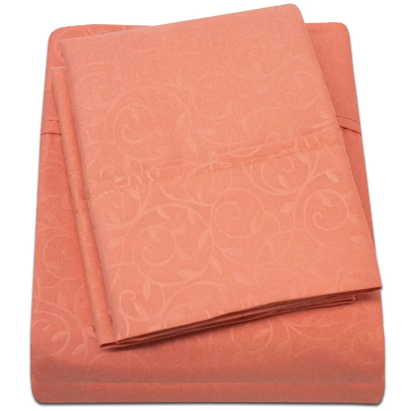 Hypoallergenic Silk Sheets for Sensitive SleepersEmbossed Vine Sheet Set Queen Sheet Set Orange Hypoallergenic Silk Sheets for Sensitive SleepersEmbossed Vine Sheet Set Queen Sheet Set Orange