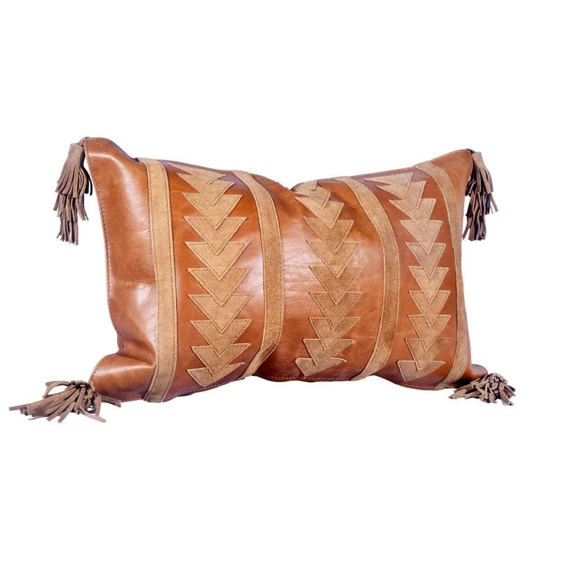 Firm Pillows for Side SleepersArrow Leather Toss Pillow