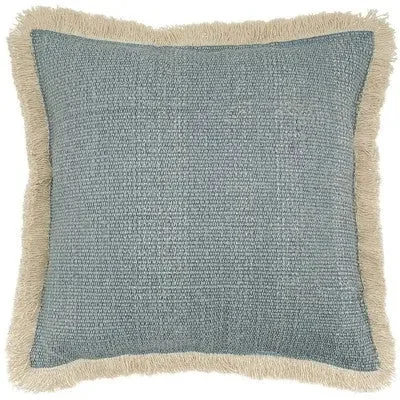 Firm Pillows for Side Sleepers18"x18" Life Styles Stonewash Square Throw Pillow with Fringe Blue - Mina Victory Firm Pillows for Side Sleepers18"x18" Life Styles Stonewash Square Throw Pillow with Fringe Blue - Mina Victory