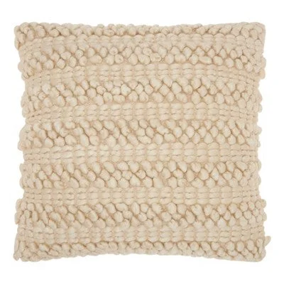 Cooling Pillows for Hot SleepersNew - 20"x20" Oversize Woven Striped Life Styles Square Throw Pillow Beige - Mina Victory Cooling Pillows for Hot SleepersNew - 20"x20" Oversize Woven Striped Life Styles Square Throw Pillow Beige - Mina Victory