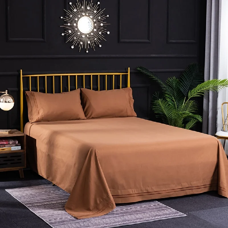 Anti - Pill Microfiber Sheets for a Smooth AppearanceBedding 4 Piece Bed Sheet Set Solid Color Comforter Set Made Of Polyester - Clear Anti - Pill Microfiber Sheets for a Smooth AppearanceBedding 4 Piece Bed Sheet Set Solid Color Comforter Set Made Of Polyester - Clear