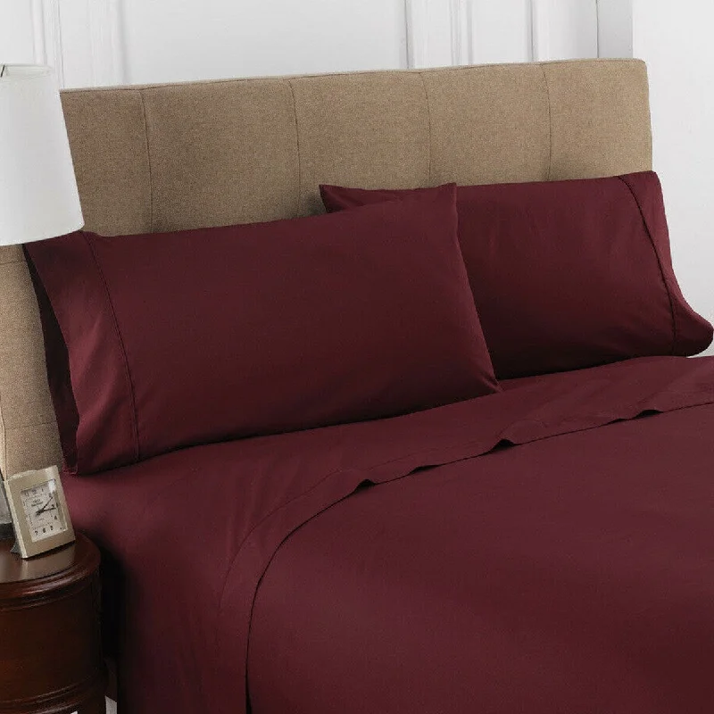 Twin - Size Sheet Sets with a Pillow Protector4 Piece Deep Pocket 1900 Fitted Sheet Set Full Burgandy Twin - Size Sheet Sets with a Pillow Protector4 Piece Deep Pocket 1900 Fitted Sheet Set Full Burgandy