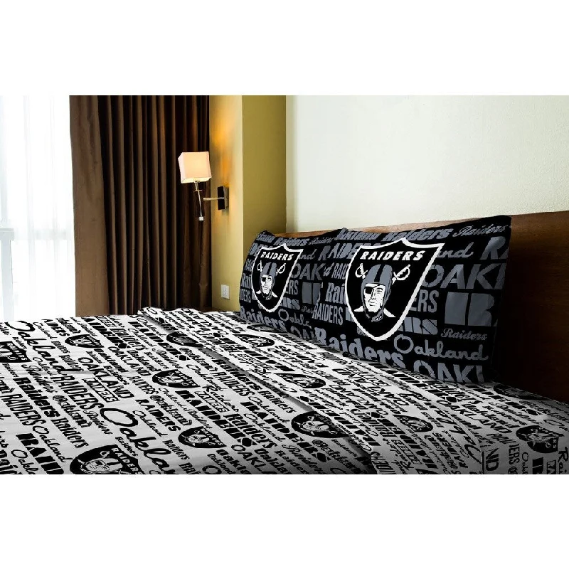 Sheet Sets with Multiple Pillowcase OptionsNFL 821 Raiders Full Sheet Set Anthem - Green Sheet Sets with Multiple Pillowcase OptionsNFL 821 Raiders Full Sheet Set Anthem - Green