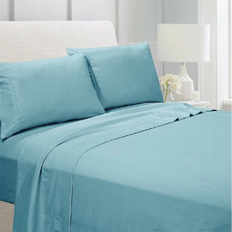 King - Size Sheet Sets with a Decorative Pillow SetEgyptian Comfort 1800 Count 4 Piece Bed Sheet Set Full Aqua King - Size Sheet Sets with a Decorative Pillow SetEgyptian Comfort 1800 Count 4 Piece Bed Sheet Set Full Aqua
