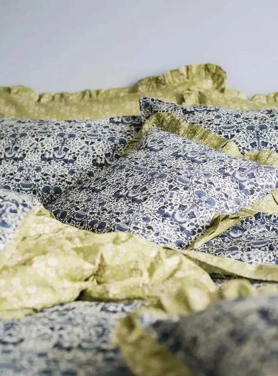 Quilted Cotton Sheets for a Warm and Inviting BedFlat Top Sheet Made With Liberty Fabric CAPEL PISTACHIO Quilted Cotton Sheets for a Warm and Inviting BedFlat Top Sheet Made With Liberty Fabric CAPEL PISTACHIO