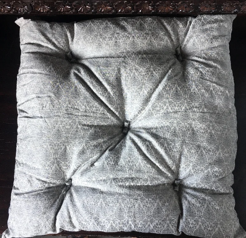 Bolster Pillows for Sofa DecorationGray brocade fabric floor sitting cushion