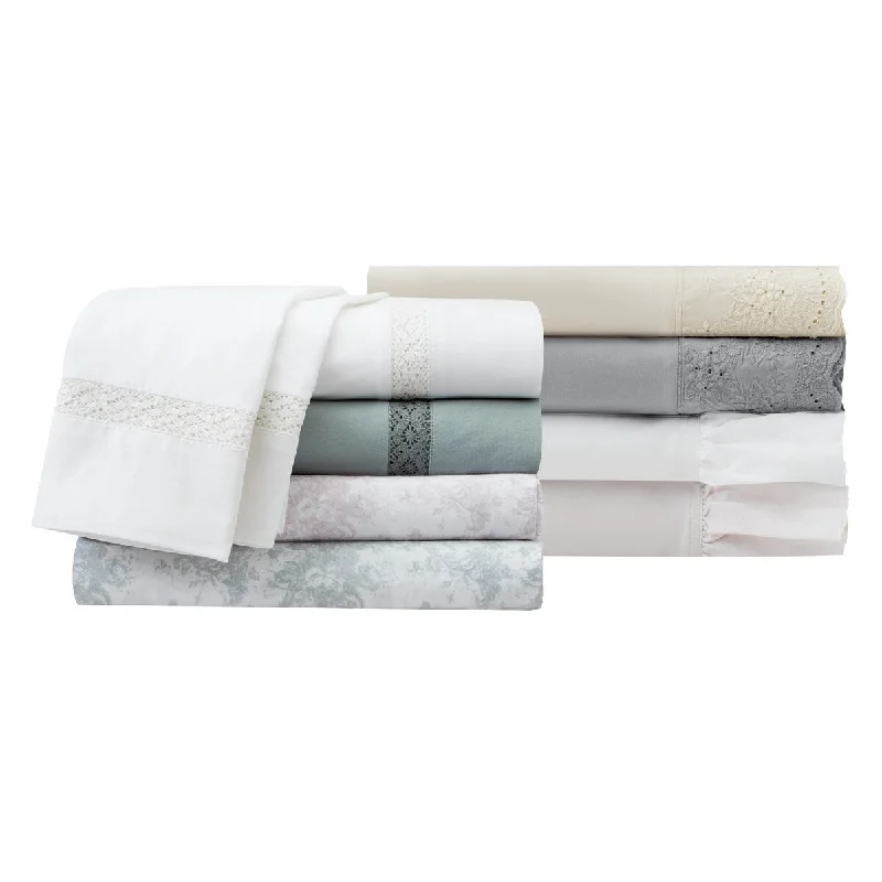 Wrinkle - Free Polyester Sheets for a Low - Maintenance BedSoft Wash Vintage Floral Lace Sheet Set Wrinkle - Free Polyester Sheets for a Low - Maintenance BedSoft Wash Vintage Floral Lace Sheet Set