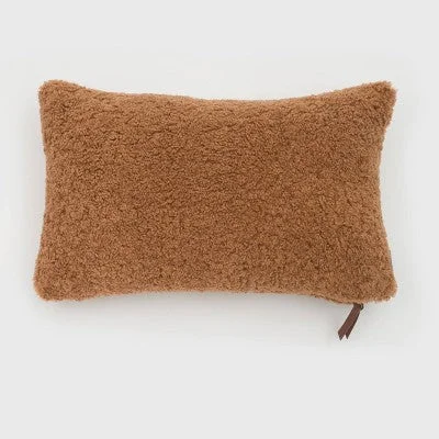 Down Alternative Pillows for Ethical ChoicesNew - 12"x20" Oversize Teddy Faux Shearling Lux Lumbar Throw Pillow Ginger - Evergrace Down Alternative Pillows for Ethical ChoicesNew - 12"x20" Oversize Teddy Faux Shearling Lux Lumbar Throw Pillow Ginger - Evergrace