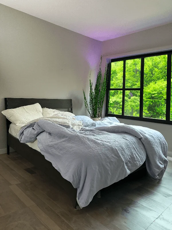 Budget - friendly duvet covers for first - time homebuyers or students100% European Linen, Lilac, Natural Duvet Cover Budget - friendly duvet covers for first - time homebuyers or students100% European Linen, Lilac, Natural Duvet Cover