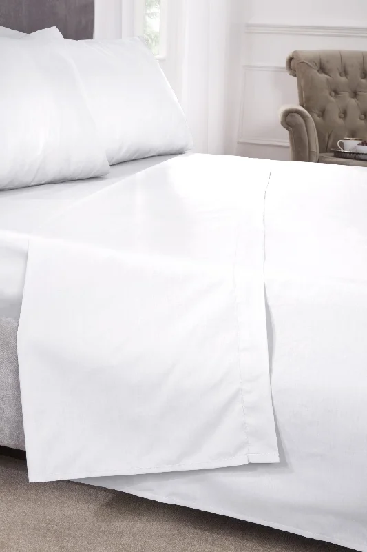 Hotel - quality duvet covers for a luxurious feel at home180 Thread Count Percale Extra Deep Fitted Sheet in White Hotel - quality duvet covers for a luxurious feel at home180 Thread Count Percale Extra Deep Fitted Sheet in White