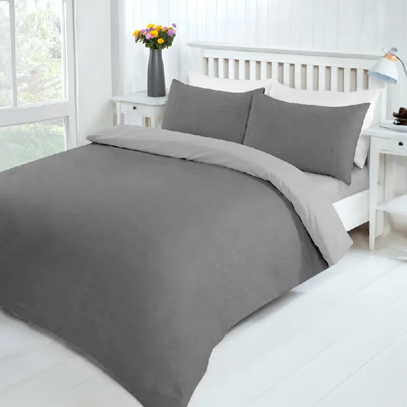Duvet covers that work well with memory - foam mattresses for added comfortLewis's Supersoft Reversible Bed in a Bag - Charcoal / Grey Duvet covers that work well with memory - foam mattresses for added comfortLewis's Supersoft Reversible Bed in a Bag - Charcoal / Grey
