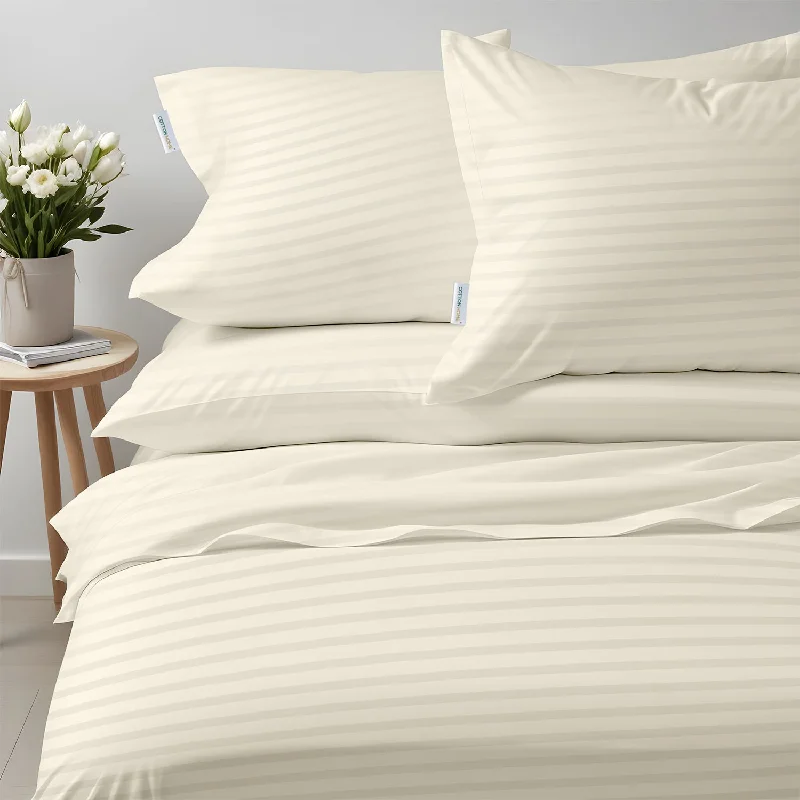 Discounted duvet covers during holiday sales like Christmas, Black Friday, and Cyber MondayPremium High Quality Cotton 250TC Queen Stripe 6 Piece Duvet Cover Set 220x240cm Ivory Discounted duvet covers during holiday sales like Christmas, Black Friday, and Cyber MondayPremium High Quality Cotton 250TC Queen Stripe 6 Piece Duvet Cover Set 220x240cm Ivory