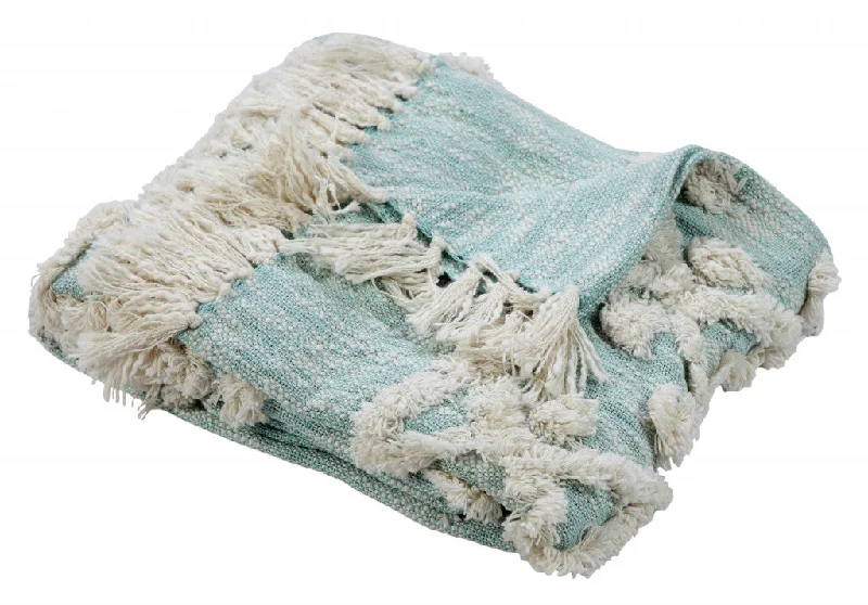 Wool blankets with natural warmth and insulation60" X 50" Blue and White Woven Cotton Geometric Throw Blanket with Fringe Wool blankets with natural warmth and insulation60" X 50" Blue and White Woven Cotton Geometric Throw Blanket with Fringe