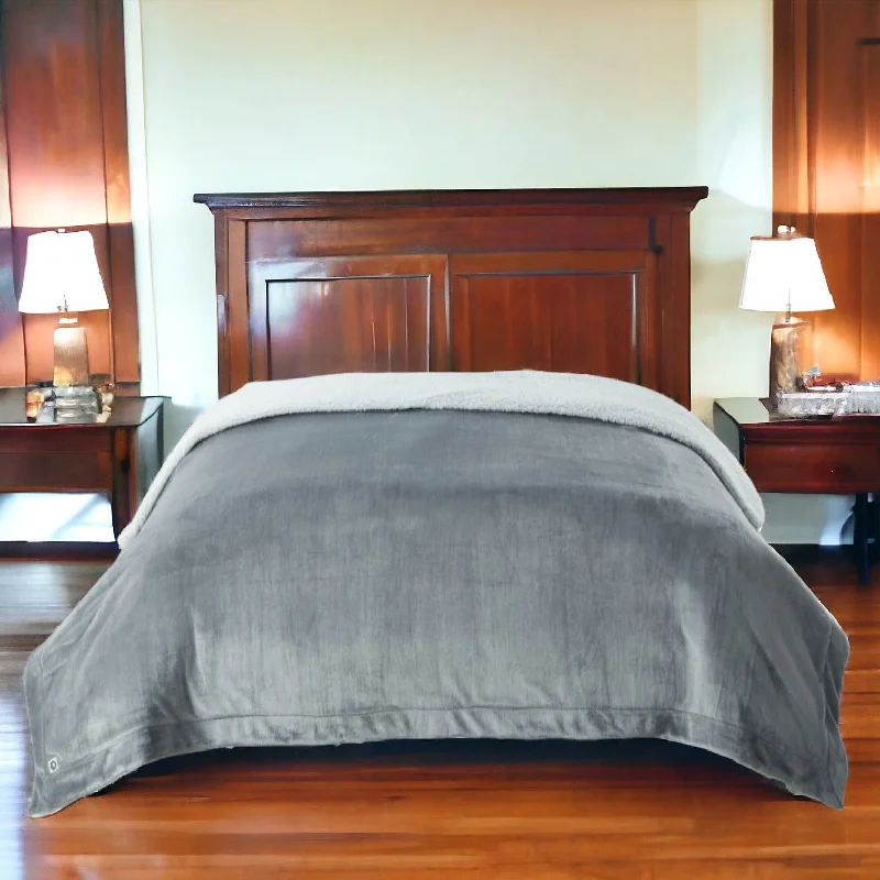Synthetic fiber blend blankets for a budget - friendly choice80" X 60" Light Gray Knitted Polyester Plush Throw Blanket Synthetic fiber blend blankets for a budget - friendly choice80" X 60" Light Gray Knitted Polyester Plush Throw Blanket