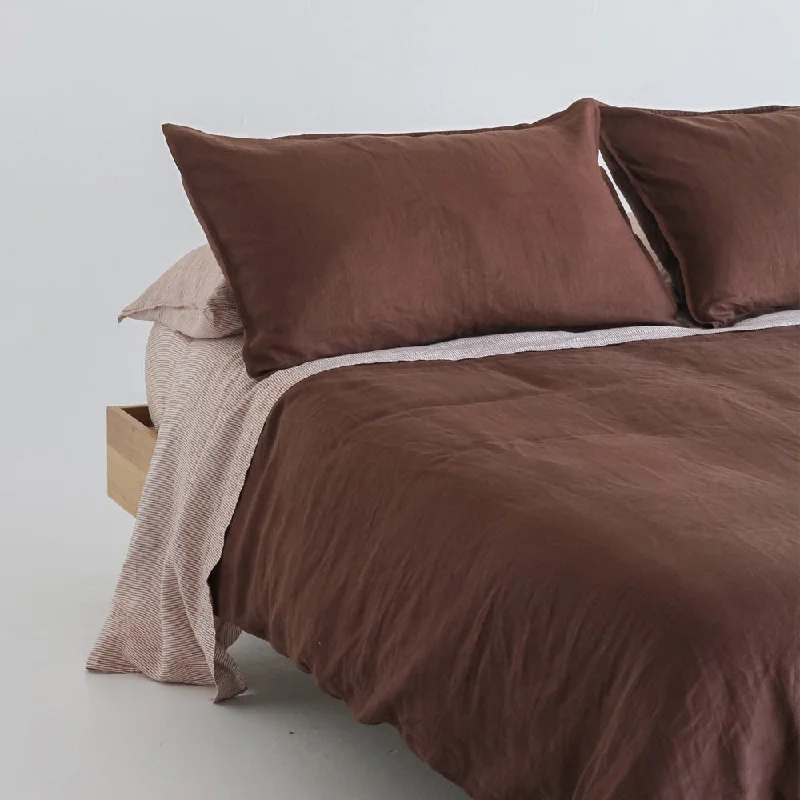 Bamboo - derived duvet covers with antibacterial and moisture - wicking propertiesEuropean Linen Duvet - Cocoa Bamboo - derived duvet covers with antibacterial and moisture - wicking propertiesEuropean Linen Duvet - Cocoa