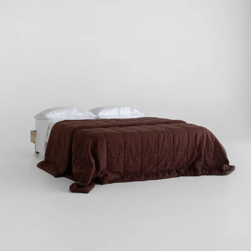Mid - priced duvet covers with a good balance of quality and costEuropean Linen Quilt - Cocoa