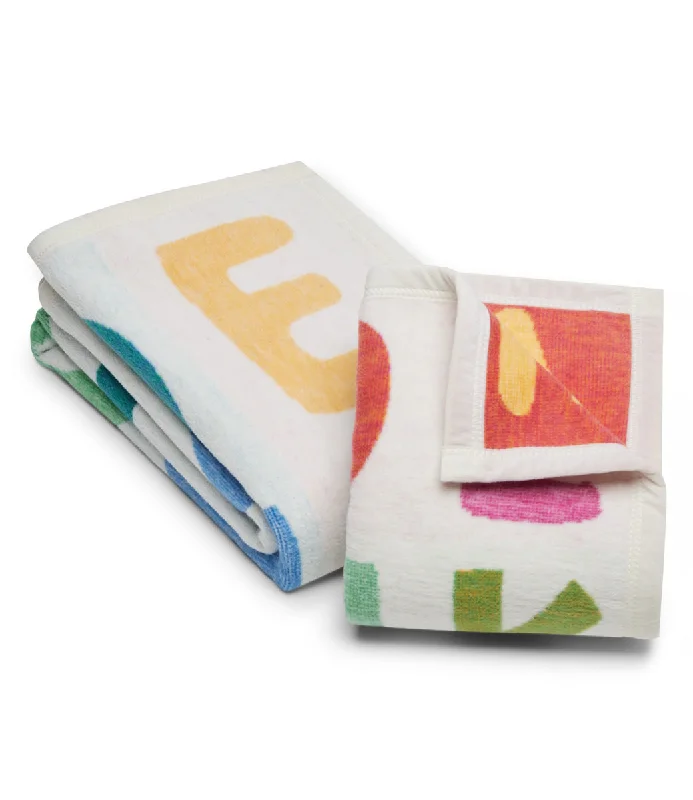 Linen blankets with a rustic and textured lookABC Blanket