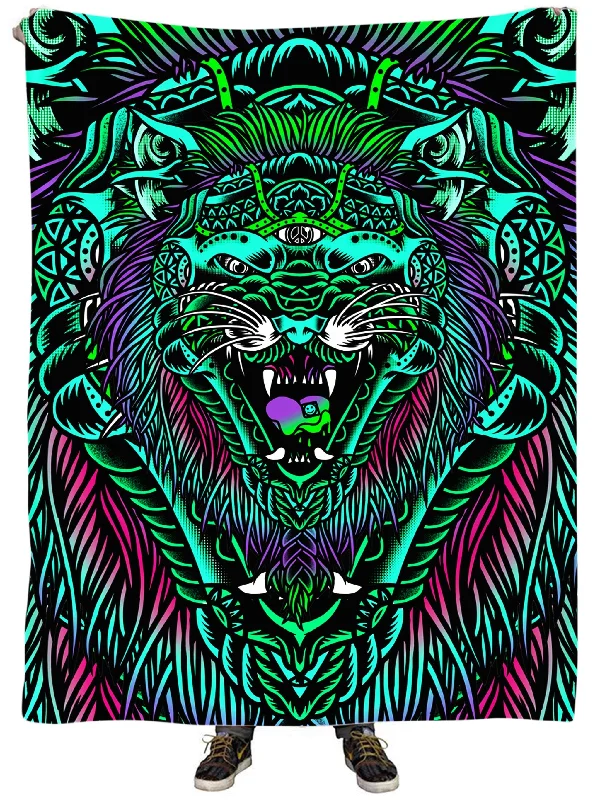 Acrylic blankets for a soft and affordable alternativeAcid Tiger Plush Blanket
