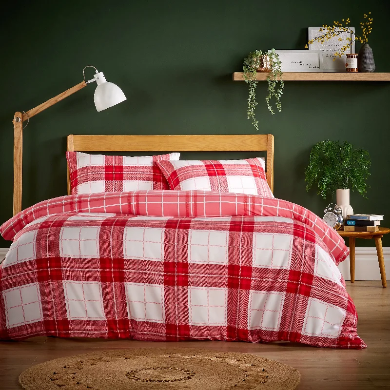 Thermal - regulating duvet covers to keep you warm in winter and cool in summerAlba Red Super Soft Flannel Duvet Cover Set with Pillowcases Warm & Cosy Quilt Bedding in Multiple Sizes Available by OLIVIA ROCCO Thermal - regulating duvet covers to keep you warm in winter and cool in summerAlba Red Super Soft Flannel Duvet Cover Set with Pillowcases Warm & Cosy Quilt Bedding in Multiple Sizes Available by OLIVIA ROCCO