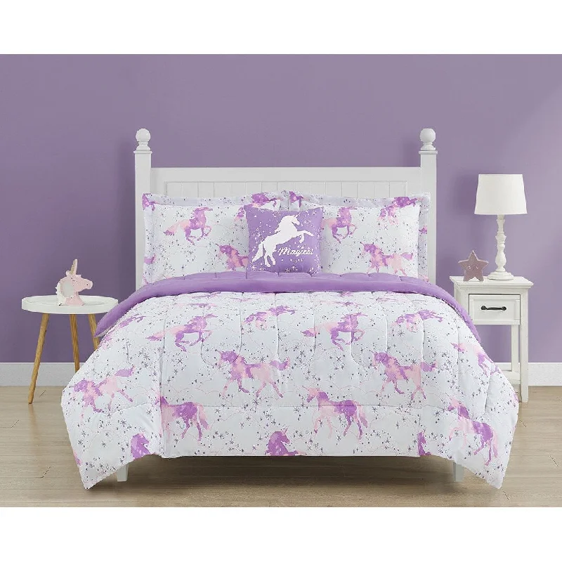 Queen - size comforters for standard queen - sized mattressesALEX + BELLA Spellbound Purple/Pink Ultra Soft Microfiber Comforter Bedding Set Queen - size comforters for standard queen - sized mattressesALEX + BELLA Spellbound Purple/Pink Ultra Soft Microfiber Comforter Bedding Set