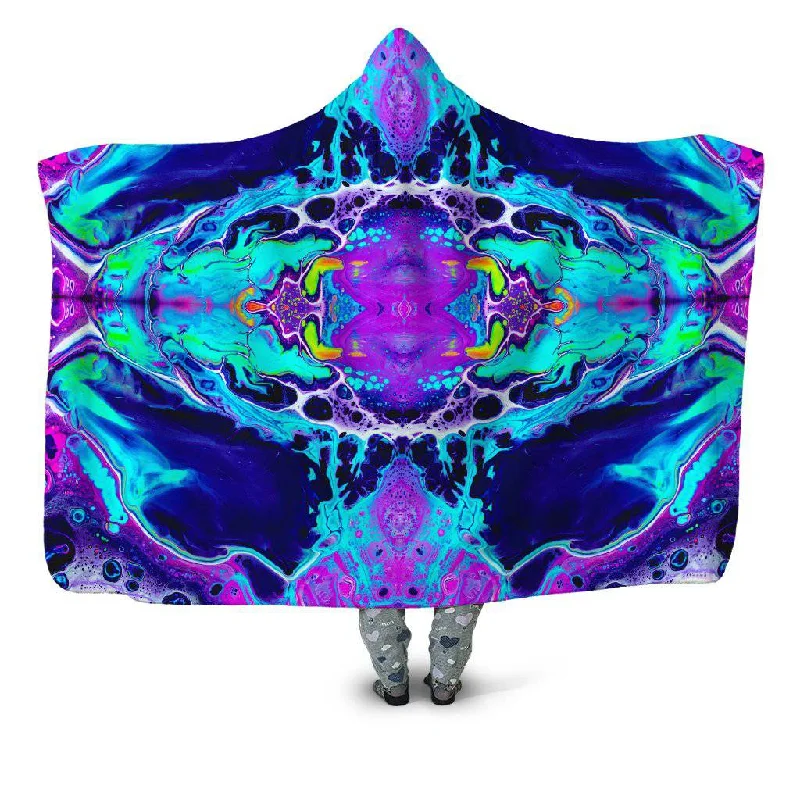 Wool blankets with natural warmth and insulationAqua Daze Hooded Blanket