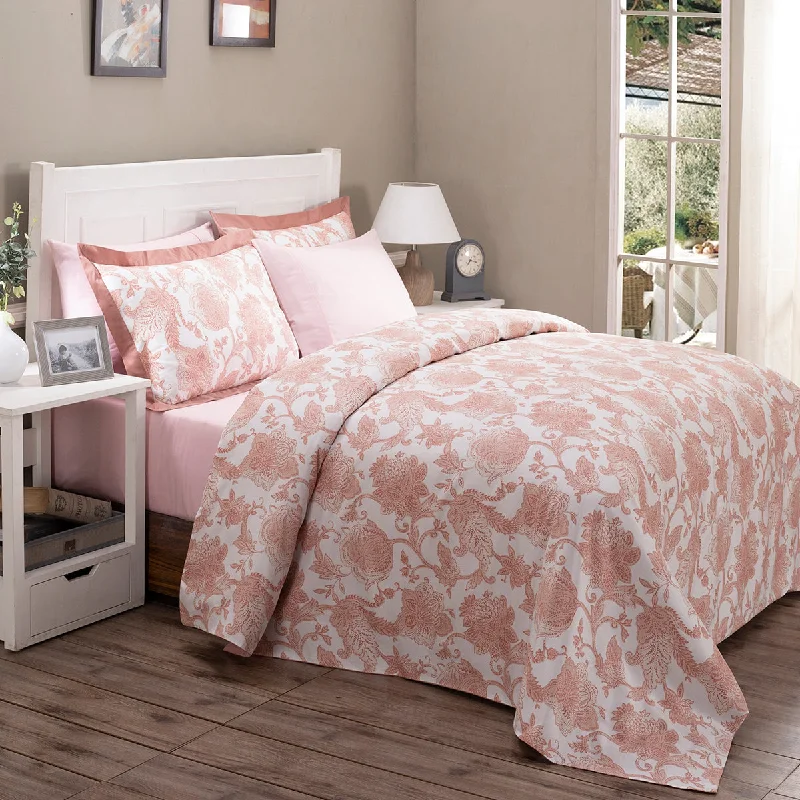 Duvet covers suitable for use with synthetic - filled comfortersArt Nouveau Mabel Red Plain & Printed Reversible 100% Cotton Super Soft Duvet Cover with Pillow Case Duvet covers suitable for use with synthetic - filled comfortersArt Nouveau Mabel Red Plain & Printed Reversible 100% Cotton Super Soft Duvet Cover with Pillow Case