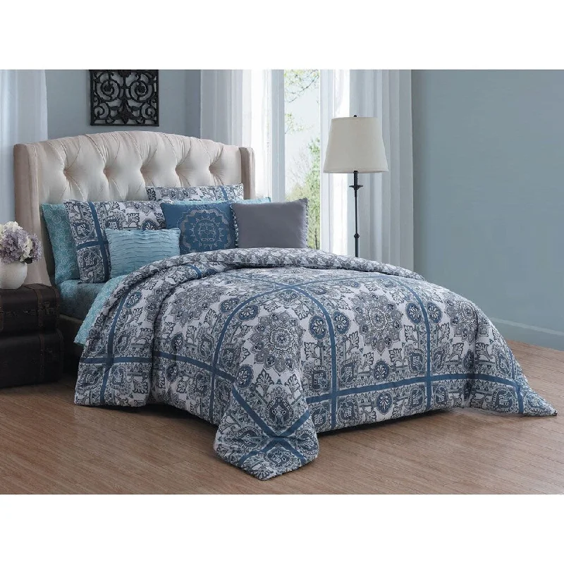 Wool - filled comforters with natural moisture - wicking and temperature - regulating featuresAvondale Manor Della 10-piece Comforter Set