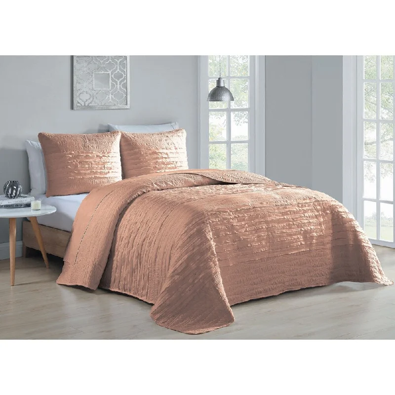 Microfiber - filled comforters that are lightweight and easy to care forAvondale Manor Martika 3pc Quilt Set - King - Red Microfiber - filled comforters that are lightweight and easy to care forAvondale Manor Martika 3pc Quilt Set - King - Red