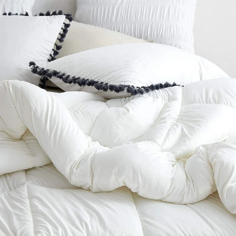 Bamboo - fiber - filled comforters with antibacterial and breathable qualitiesBare Bottom - Lightly Oversized Comforter - Cream (Shams not included) Bamboo - fiber - filled comforters with antibacterial and breathable qualitiesBare Bottom - Lightly Oversized Comforter - Cream (Shams not included)