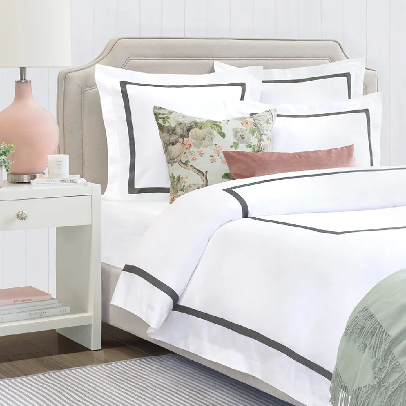 Light - blocking duvet covers for a better sleep during the dayBella Grey Framed Percale Duvet Cover Light - blocking duvet covers for a better sleep during the dayBella Grey Framed Percale Duvet Cover