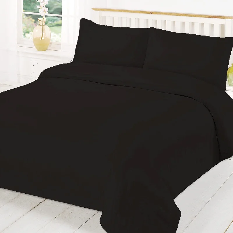 Minimalist - style duvet covers with clean lines and simple designsBlack Duvet Cover Sets | Polycotton, Egyptian Cotton & Flannelette | 5 Bed Sizes Minimalist - style duvet covers with clean lines and simple designsBlack Duvet Cover Sets | Polycotton, Egyptian Cotton & Flannelette | 5 Bed Sizes