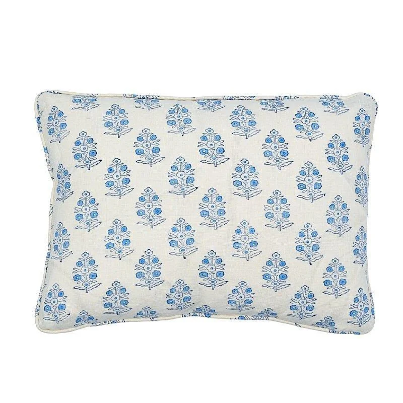 Chenille blankets with a thick and fuzzy textureBlue Aditi Hand Blocked Botanical Print Throw Pillow Chenille blankets with a thick and fuzzy textureBlue Aditi Hand Blocked Botanical Print Throw Pillow