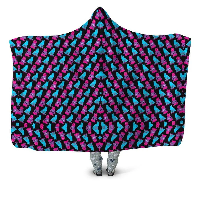 Queen - size blankets for standard - sized bedsBoots N Cats Hooded Blanket