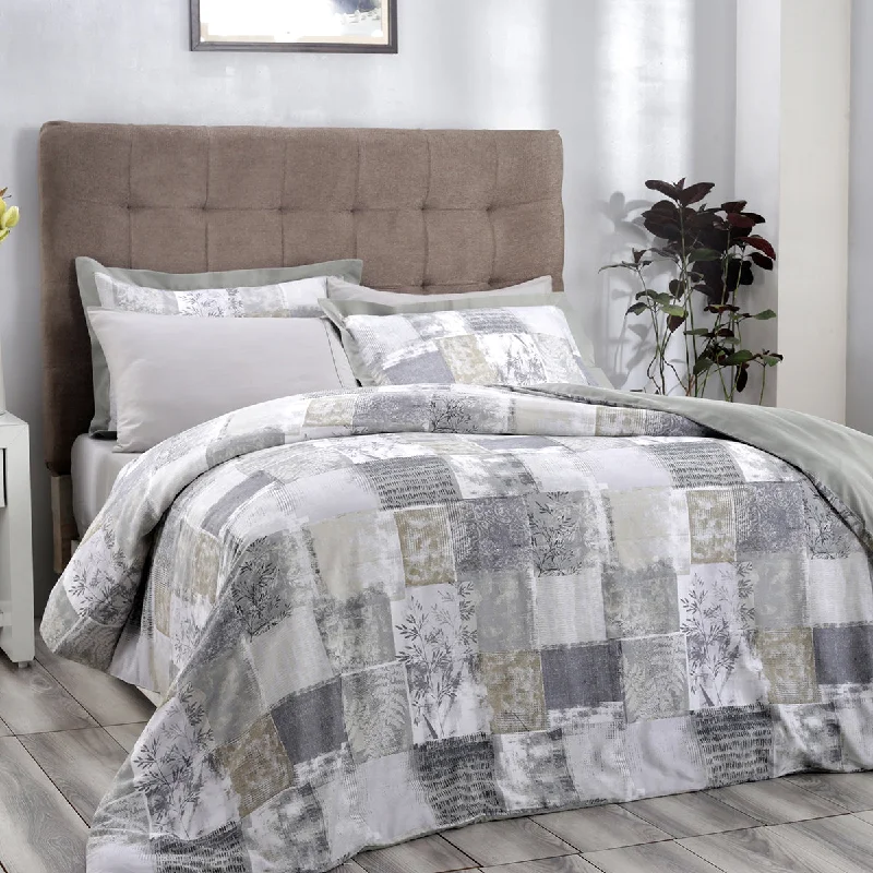 Hypoallergenic duvet covers for allergy - prone individualsBotanical Heritage Botanical Grunge Plain & Printed Reversible 100% Cotton Super Soft Grey Duvet Cover with Pillow Case Hypoallergenic duvet covers for allergy - prone individualsBotanical Heritage Botanical Grunge Plain & Printed Reversible 100% Cotton Super Soft Grey Duvet Cover with Pillow Case
