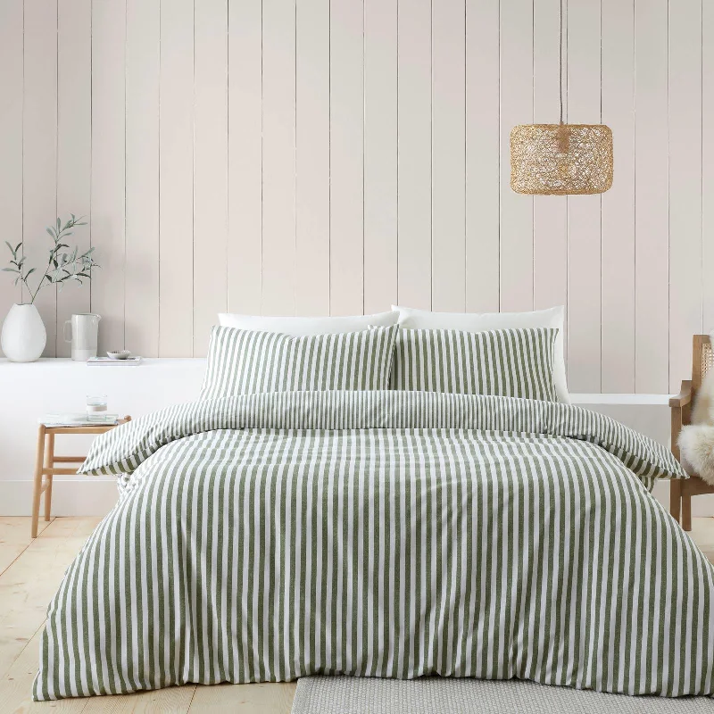 Affordable duvet covers for those on a tight budgetBrushed Stripe Duvet Cover Set Green Affordable duvet covers for those on a tight budgetBrushed Stripe Duvet Cover Set Green