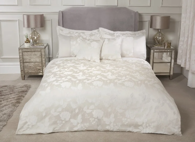 Solid - colored duvet covers in classic colors like white, black, and navy for a timeless lookButterfly Meadow - Embellished Jacquard Duvet Set in Cream Solid - colored duvet covers in classic colors like white, black, and navy for a timeless lookButterfly Meadow - Embellished Jacquard Duvet Set in Cream