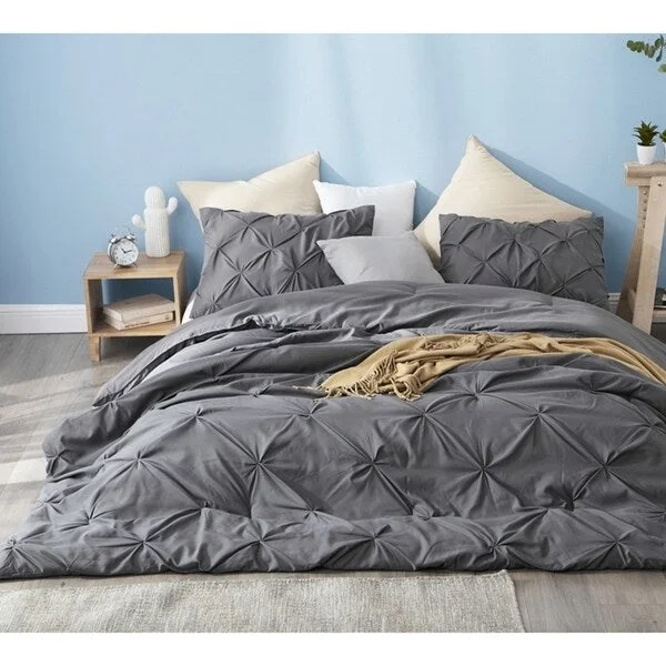Bamboo - fiber - filled comforters with antibacterial and breathable qualitiesBYB Granite Gray Pin Tuck Comforter Bamboo - fiber - filled comforters with antibacterial and breathable qualitiesBYB Granite Gray Pin Tuck Comforter