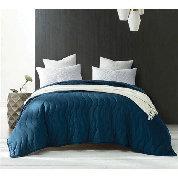 King - size comforters to fit large king - sized beds perfectlyBYB Modal Cooling Nightfall Navy Quilt (Shams Not Included) King - size comforters to fit large king - sized beds perfectlyBYB Modal Cooling Nightfall Navy Quilt (Shams Not Included)