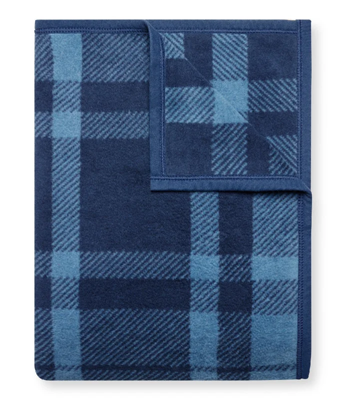 Rayon from bamboo blankets for a silky and breathable feelCabin Plaid Cornflower Blanket Rayon from bamboo blankets for a silky and breathable feelCabin Plaid Cornflower Blanket