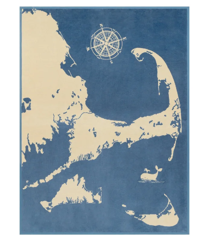 King - size blankets to cover large beds comfortablyCape and Islands Map Blanket