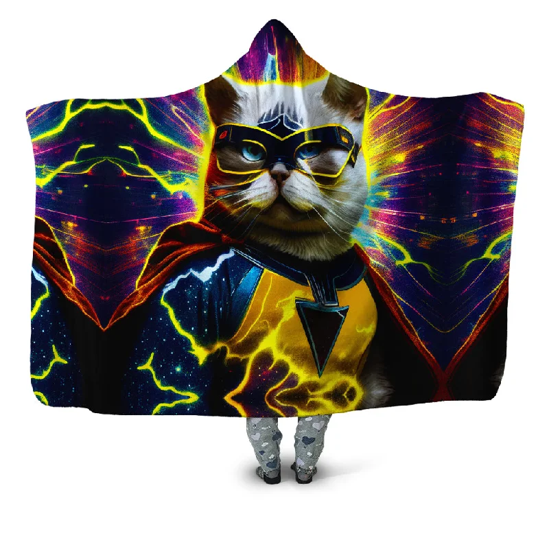 Silk blankets with a smooth and elegant touchCat Hero Hooded Blanket