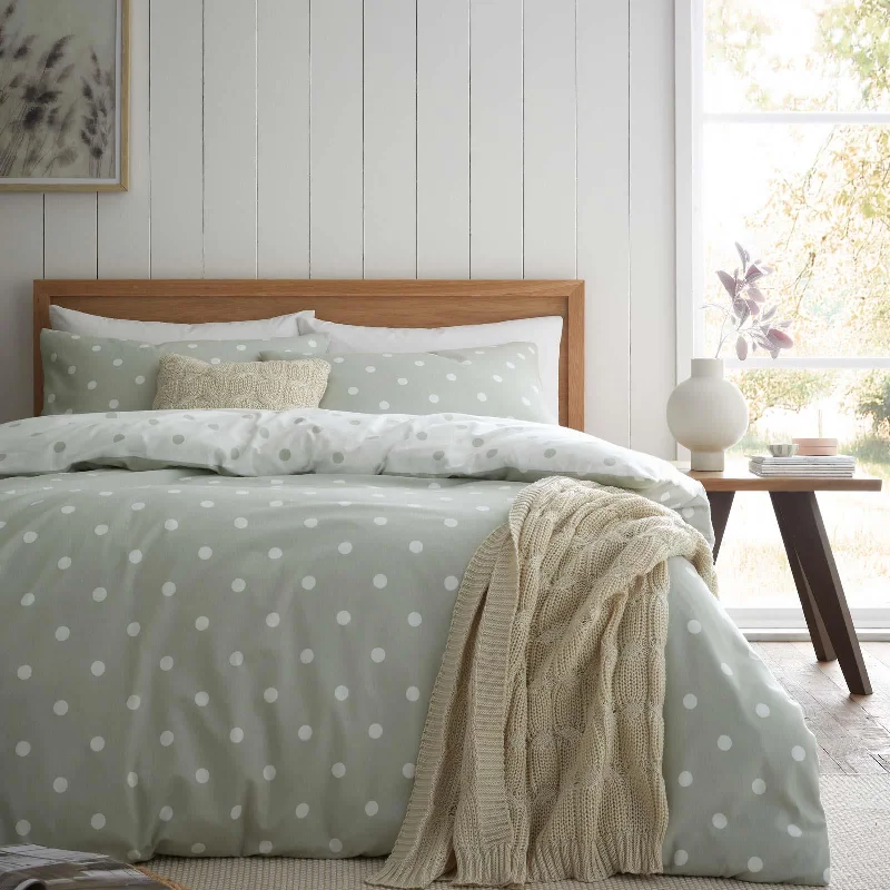 Affordable duvet covers for those on a tight budgetBrushed Polka Dot Duvet Cover Set Green Affordable duvet covers for those on a tight budgetBrushed Polka Dot Duvet Cover Set Green