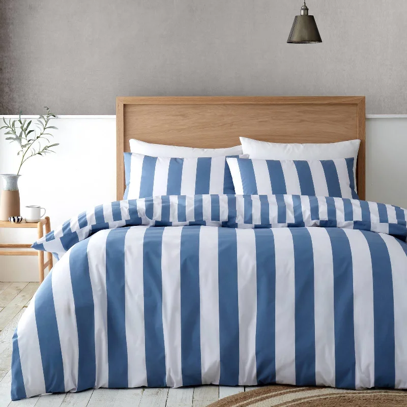 Moisture - wicking duvet covers to prevent night sweatsCove Stripe Duvet Cover Set Blue Moisture - wicking duvet covers to prevent night sweatsCove Stripe Duvet Cover Set Blue