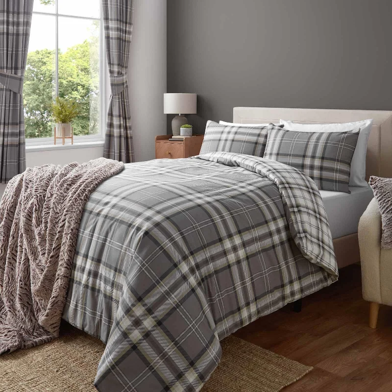 Affordable duvet covers for those on a tight budgetKelso Check Duvet Cover Set Charcoal Affordable duvet covers for those on a tight budgetKelso Check Duvet Cover Set Charcoal